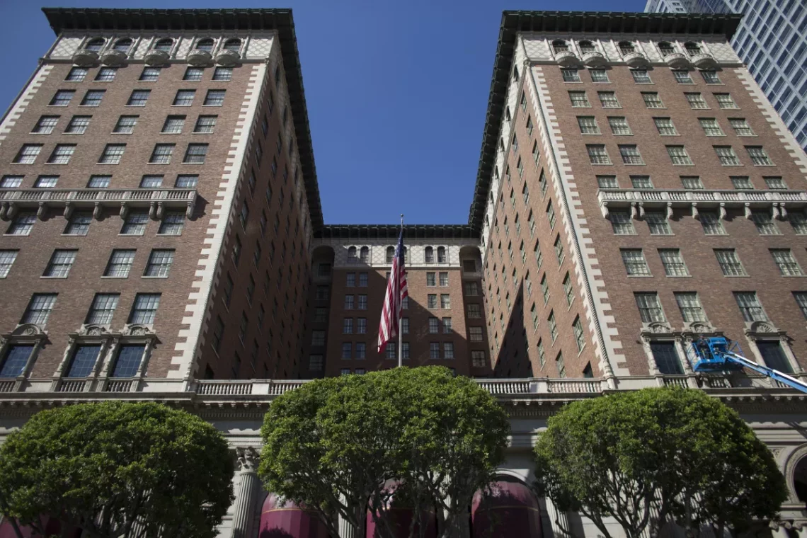 A photo of the Biltmore Hotel in Los Angeles.