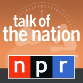 A logo with "talk of the nation; npr" on it. 