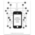 A smartphone is at the center with various connections extending from it to multiple icons representing different features, such as a camera, envelope, shopping cart, and more. The text on the phone screen says "WORLD WATCHING YOU NOW," resembling an iBook cover or Reporting Field Guide.