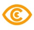An orange eye-shaped logo with a "C" inside the outline of the eye, symbolizing reform, and another smaller "C" within. Created by a former IRP Fellow.