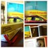 A collage showing various angles of a book titled "Ottawa-Carleton" featuring vivid cover art with skyline imagery. One image, taken with an iPhone, displays the book on a table, another shows the close-up of the spine, and the rest depict opened pages revealing interior designs captured through stunning fotografie.