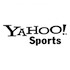 The image shows the Yahoo Sports logo. The word "Yahoo!" is in a bold, playful font with an exclamation mark. "Sports" is written below in a smaller, more traditional font. The entire logo is black and white, reminiscent of the classic era when the Traditional NBA Big Man dominated the paint.