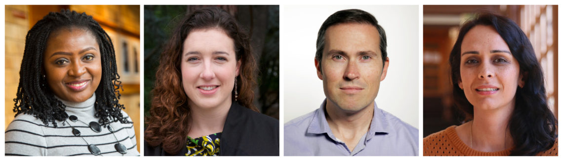 Varying headshots of four different individuals. 