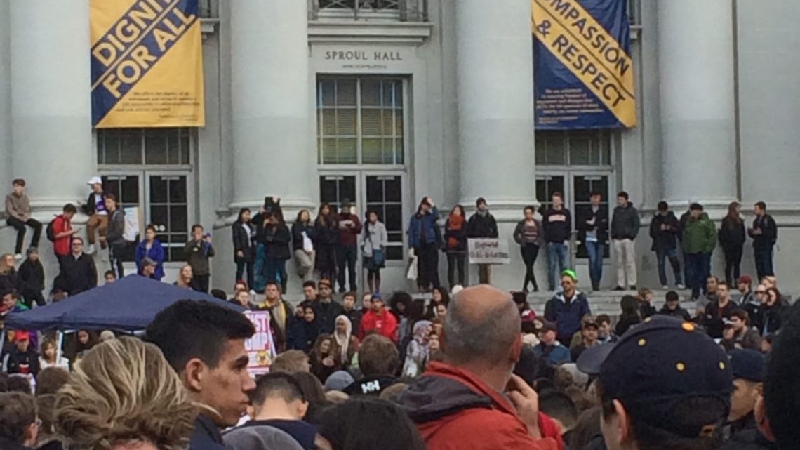 Student rally - UC Berkeley - Sproul Plaza