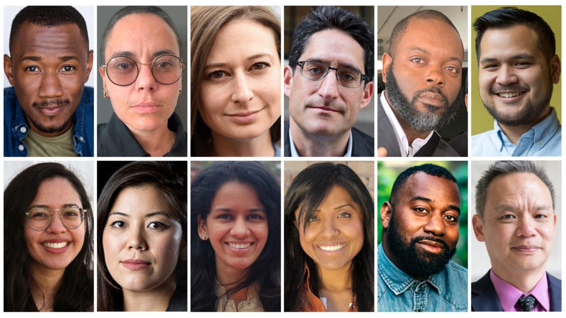 A collage of photos of new lecturers for the School of journalism- Berkeley. 