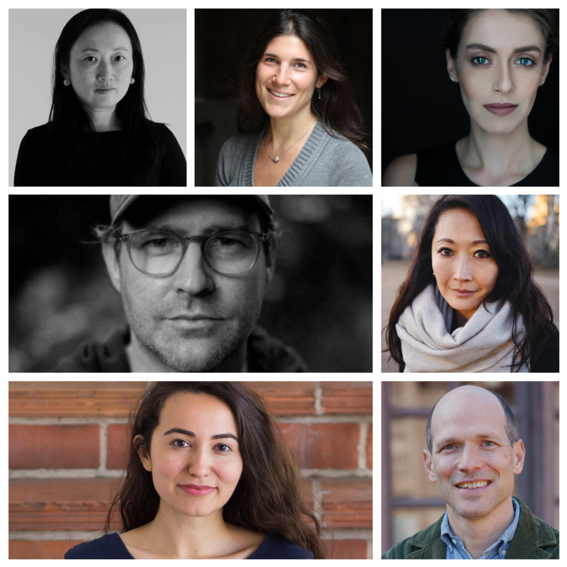 A collage of headshots featuring eight individuals from diverse backgrounds, all looking at the camera.