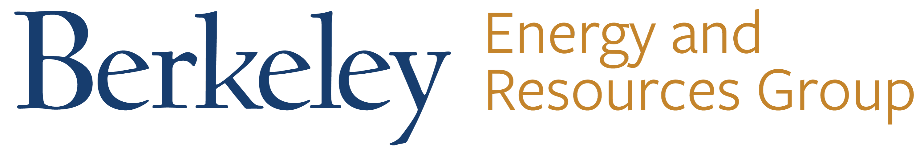 Berkeley Energy and Resources Group logo with blue and orange text, highlighting their climate program initiatives.