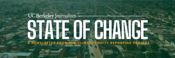 Logo for State of Change, the newsletter of the Climate Journalism Lab