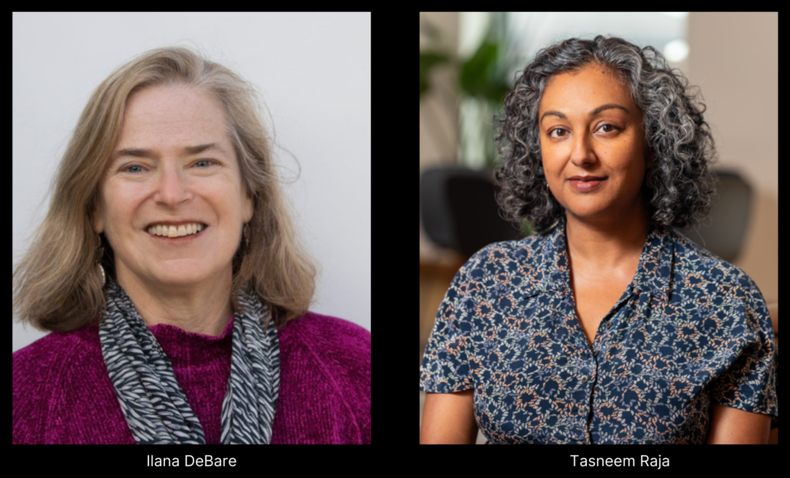 Headshots of the two women reporters in the write-up.