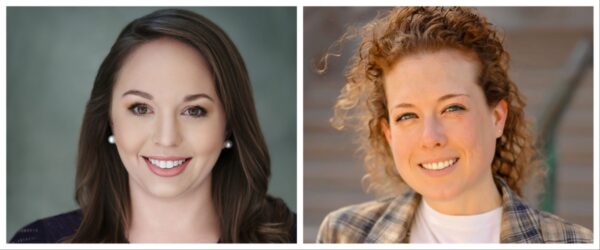 Headshots of two women reporters side by side.