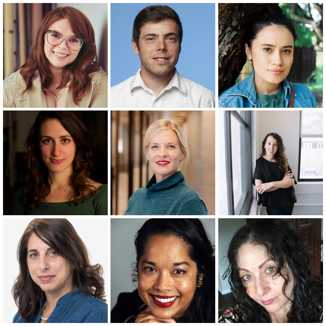 Photos of nine journalists honored in the CNPA Awards.