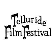Words Telluride Film Festival in blue in old timey font